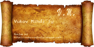 Vukov Mihály névjegykártya