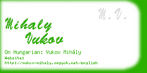 mihaly vukov business card